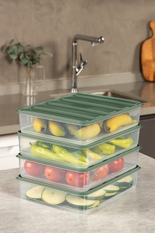 4 boîtes de rangement - 3500 ml