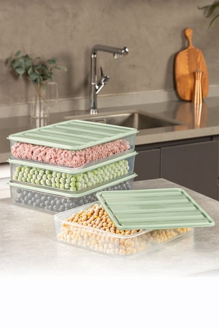 4 boîtes de rangement - 3500 ml