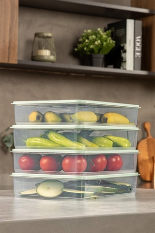 4 boîtes de rangement - 3500 ml