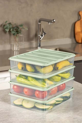 4 boîtes de rangement - 3500 ml