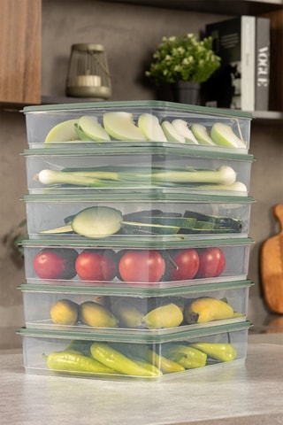 6 boîtes de rangement - 3500 ml