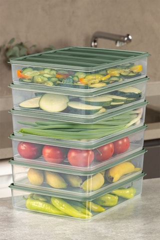 6 boîtes de rangement - 3500 ml
