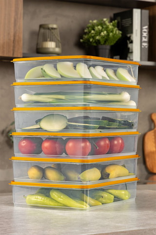 4 boîtes de rangement - 3500 ml