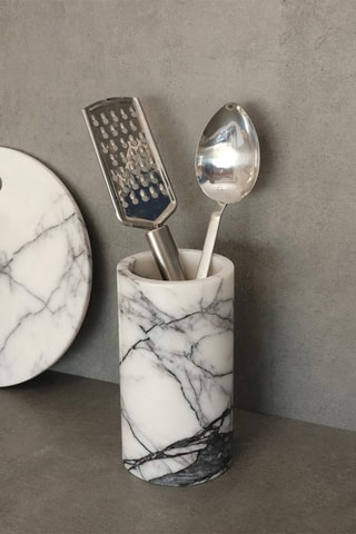 Organisateur de cuisine en marbre Lila de sicile - 9 x 17 cm
