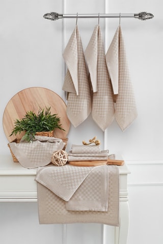 10 torchons Beige - 40 x 60 cm