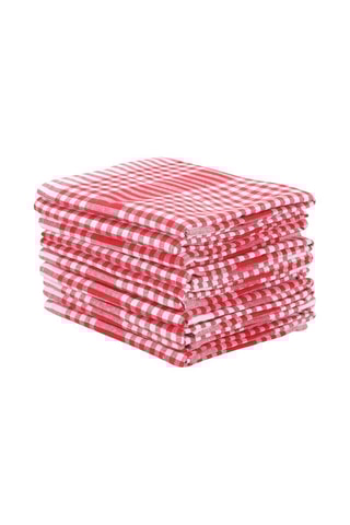 10 torchons  Rouge et blanc - 45 x 65 cm