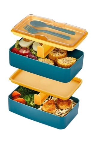 2 lunch box en plastique sans BPA - 18,5 x 11 x 5 cm