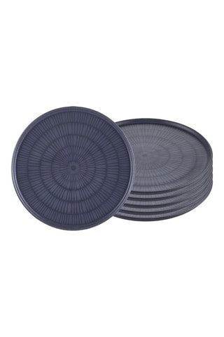 6 assiettes plates en céramique - 26 cm