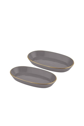 2 assiettes apéritives en céramique  29 cm