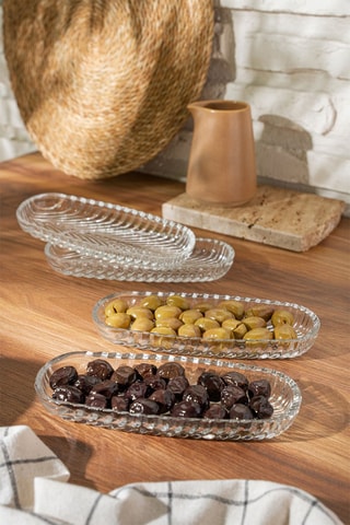 4 plateaux de service - 19 x 8 x 2,5 cm
