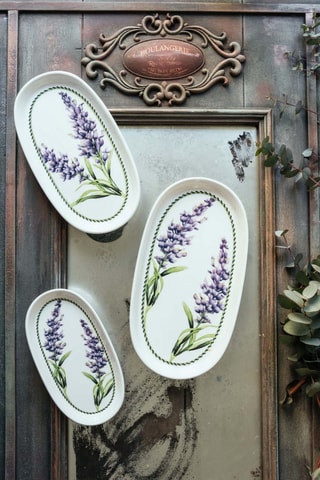 2 plateaux en céramique - 26 x 14 x 2 cm
