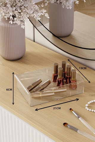 Organiseur de maquillage - Blanc et transparent