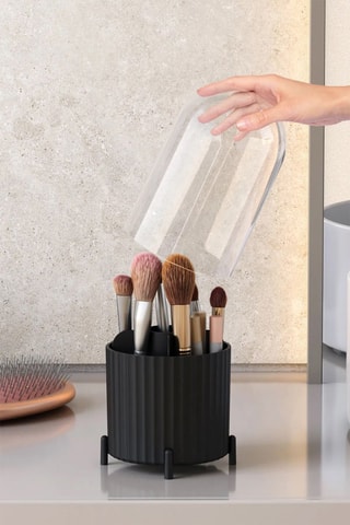 2 organiseurs de maquillage - Blanc et noir