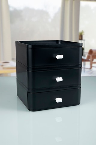 Organisateur de maquillage - 20 x 20 x 22 cm - Noir