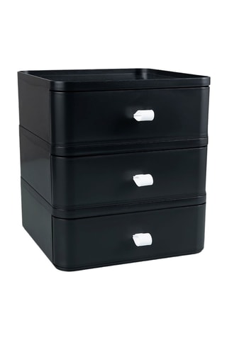 Organisateur de maquillage - 20 x 20 x 22 cm - Noir