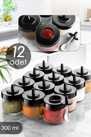 12 pots à épices 30 cl