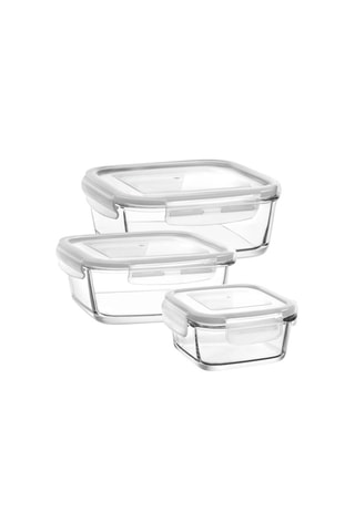 3 boîtes de conservation en verre 37,5 cl / 72 cl / 115 cl