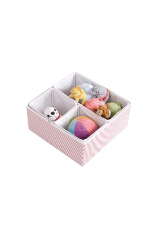 4 boîtes de rangements - 13 cm - Rose poudré