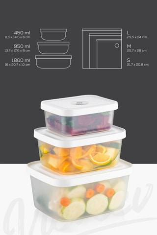 Ensemble de conservation pour aliments - 6 pièces