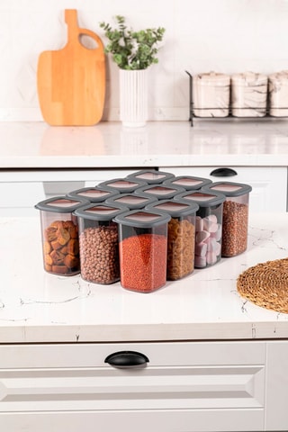 12 boîtes de conservation en plastique sans BPA - 1,2 l
