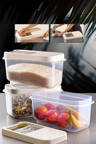 3 boîtes de conservation en plastique sans BPA - 750 cl