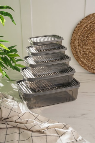 5 boîtes de conservation en plastique sans BPA - 350 à 3100 ml