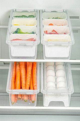 4 boîtes de conservation en plastique sans BPA - 250, 450, 2500 et 3500 ml