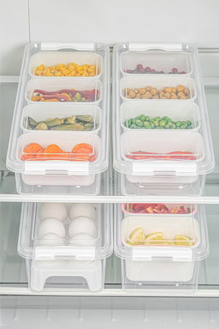 4 boîtes de conservation en plastique sans BPA - 250, 450, 2500 et 3500 ml
