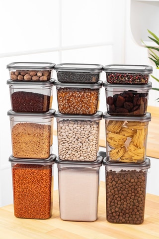 12 boîtes de conservation 0,4 / 0,8 / 1,15 / 1,5 l