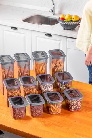 12 boîtes de conservation en plastique sans BPA - 1,3/2/3,2 l