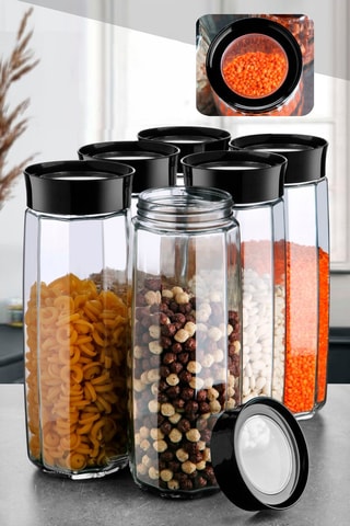 6 pots de conservation en verre 1,6 l