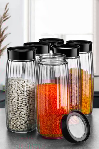 6 pots de conservation en verre 1,6 l