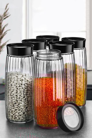 6 pots de conservation en verre 1,6 l