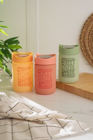3 bocaux en plastique sans BPA - 660 ml 