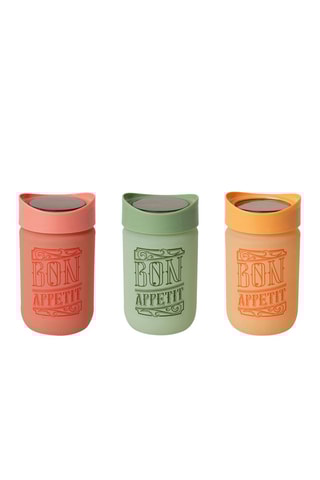 3 bocaux en plastique sans BPA - 660 ml 
