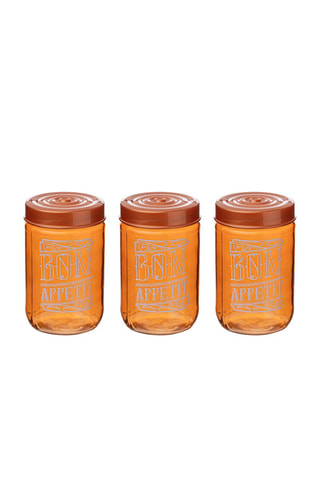 3 bocaux avec couvercle - 66 cl