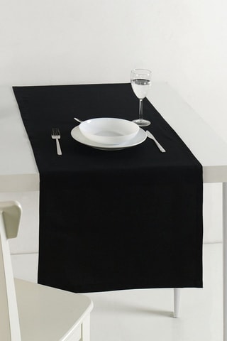 Chemin de table Roma - Noir - 50 x 170 cm