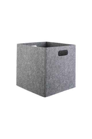 4 paniers de rangement - 30 x 30 x 30 cm - Gris