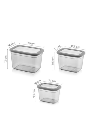 3 boîtes de conservation - 800, 1300 et 2300 ml