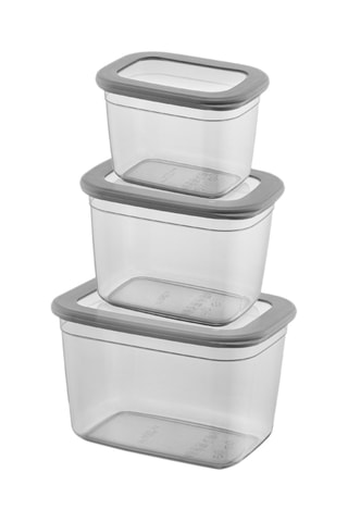 3 boîtes de conservation - 800, 1300 et 2300 ml