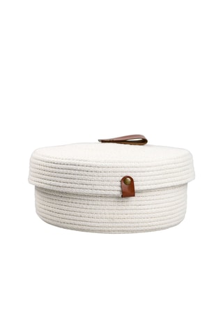 3 paniers de rangement - 25 x 25 x 11 cm - Ecru