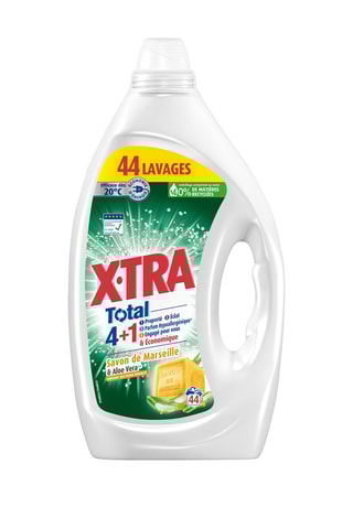 3 x Lessive Total 4+1 Savon de Marseille et aloe vera XTra - 44 lavages - 1,98 l