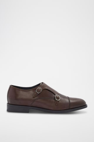Derbys à boucles en cuir de veau Madei - Marron