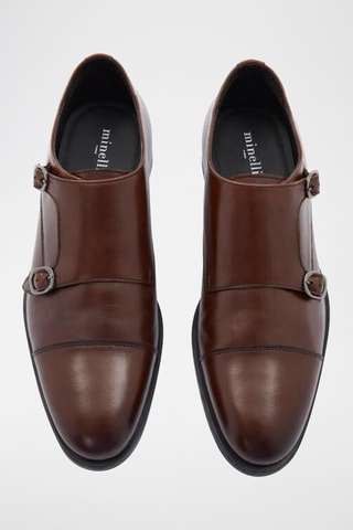 Derbys à boucles en cuir de veau Madei - Marron