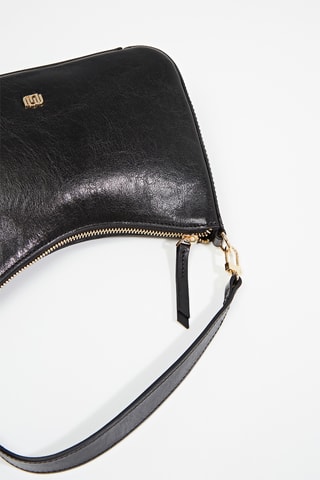 Sac porté épaule en cuir Kiss - Noir
