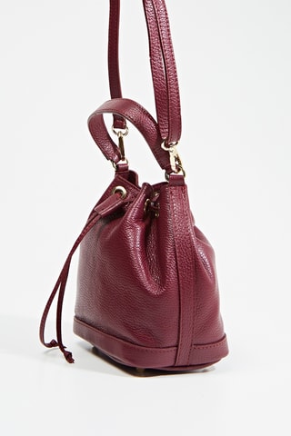 Sac seau en cuir Sophie - Bordeaux