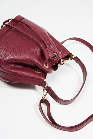 Sac seau en cuir Sophie - Bordeaux
