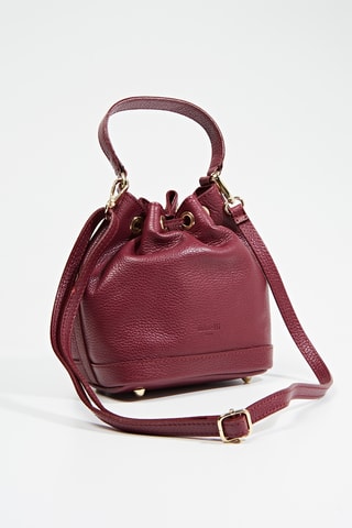Sac seau en cuir Sophie - Bordeaux