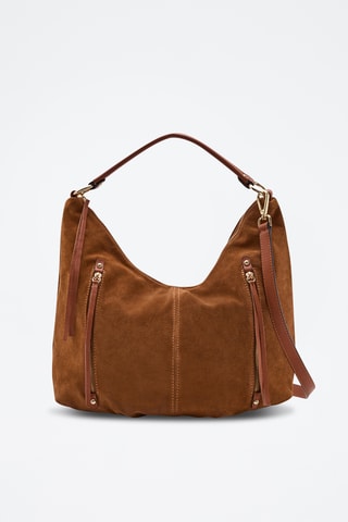Sac porté épaule en cuir Amanda - Cognac
