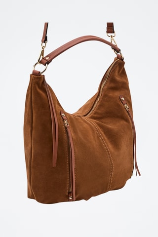 Sac porté épaule en cuir Amanda - Cognac